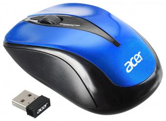 Мышь Acer OMR132 синий/черный оптическая (1000dpi) беспроводная USB для ноутбука (2but) от магазина РЭССИ