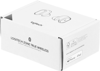 Наушники с микрофоном Logitech ZONE TRUE WIRELESS темно-серый вкладыши BT в ушной раковине (985-001082) от магазина РЭССИ