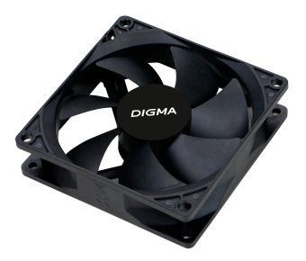 Вентилятор Digma DFAN-90 90x90x25mm 3-pin 4-pin (Molex)23dB 82gr Ret от магазина РЭССИ