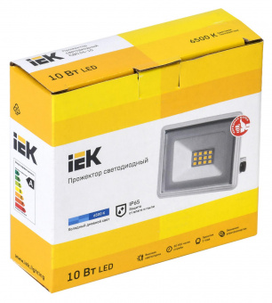 Прожектор уличный IEK CДО светодиодный 10Втбелый (LPDO601-10-65-K01) от магазина РЭССИ