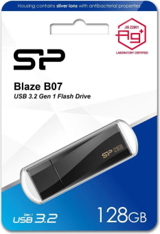 Флеш Диск Silicon Power 128Gb Blaze B07 SP128GBUF3B07V1K USB3.2 черный от магазина РЭССИ