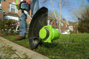 Триммер электрический Greenworks GD40BCK4 аккум. разбор.штан. реж.эл.:леска/нож от магазина РЭССИ