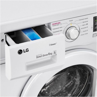 Стиральная машина LG F1296NDS0 класс: A загр.фронтальная макс.:6кг белый от магазина РЭССИ
