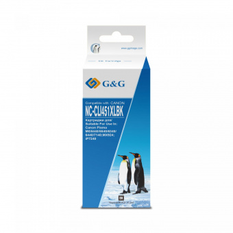 Картридж струйный G&G NC-CLI451XLBK черный (10.2мл) для Canon MG6340/5440/IP7240 от магазина РЭССИ
