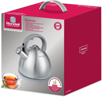 Чайник металлический Rondell Balance RDS-434 3л. стальной от магазина РЭССИ