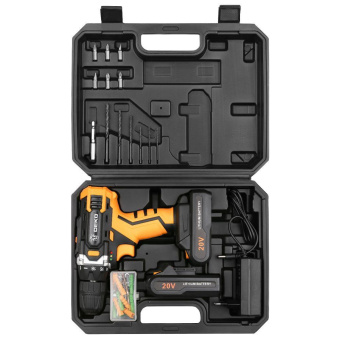 Дрель-шуруповерт Deko DKCD20FU-Li аккум. патрон:быстрозажимной (кейс в комплекте) (063-4093) от магазина РЭССИ