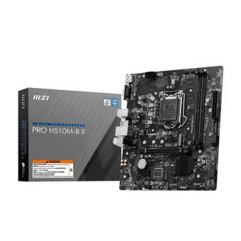 Материнская плата MSI PRO H510M-B II (10Gen only) Soc-1200 Intel H470 2xDDR4 mATX AC`97 8ch(7.1) GbLAN+VGA+HDMI от магазина РЭССИ