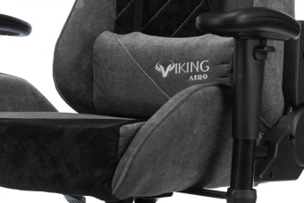 Кресло игровое Zombie VIKING X Fabric серый/черный с подголов. крестов. пластик от магазина РЭССИ