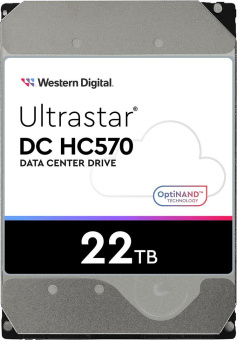 Жесткий диск WD SAS 3.0 22TB 0F48052 WUH722222AL5204 Server Ultrastar DC HC570 512E (7200rpm) 512Mb 3.5" от магазина РЭССИ