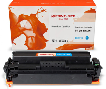 Картридж лазерный Print-Rite TFC452CPU1J PR-046 H CIAN 046 H Cian голубой (5000стр.) для Canon LBP 653Cdw/654Cx/MF732Cdw/734Cdw/735Cx от магазина РЭССИ