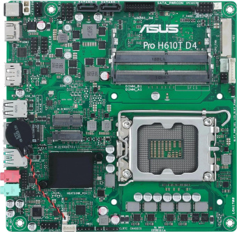 Материнская плата Asus PRO H610T D4-CSM Soc-1700 Intel H610 2xDDR4 mini-ITX AC`97 8ch(7.1) GbLAN+HDMI+DP от магазина РЭССИ