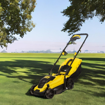 Газонокосилка роторная Champion EM3313 1300Вт от магазина РЭССИ