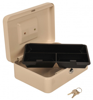 Ящик для денег без номинала Cactus CS-CB-003WT 90x250x180 бежевый сталь 1.367кг от магазина РЭССИ