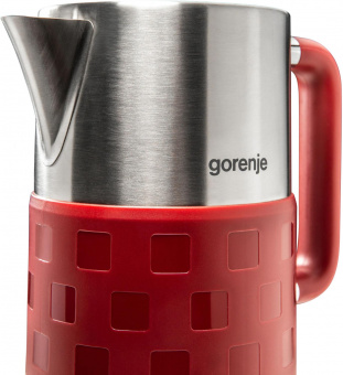 Чайник электрический Gorenje K17FER 1.7л. 2200Вт красный/серебристый (корпус: пластик) от магазина РЭССИ