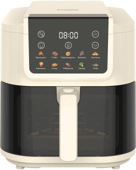 Аэрогриль Hyundai HYF-9082 1700Вт сливочный/черный от магазина РЭССИ