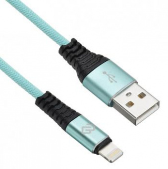 Кабель Digma LIGHT-1.2M-BRAIDED-GR USB (m)-Lightning (m) 1.2м зеленый от магазина РЭССИ