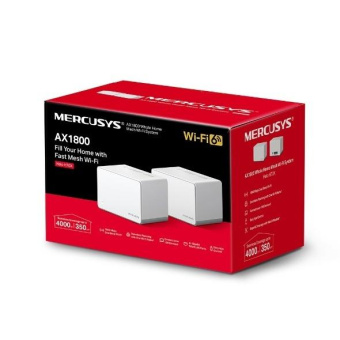 Бесшовный Mesh роутер Mercusys Halo H70X (HALO H70X(2-PACK)) AX1800 10/100/1000BASE-TX компл.:устройство/крепления/адаптер белый (упак.:2шт) от магазина РЭССИ