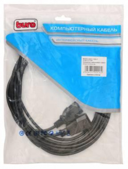 Кабель-удлинитель Buro AN23-1008-5 IEC C13 IEC C14 5м черный от магазина РЭССИ