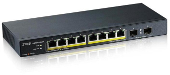 Коммутатор Zyxel GS1100-10HP v2 GS1100-10HP-EU0102F 8G 2SFP 8PoE+ 130W неуправляемый от магазина РЭССИ