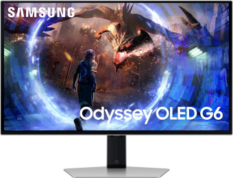 Монитор Samsung 27" Odyssey G6 S27DG600SIXCI черный OLED LED 1ms 16:9 HDMI матовая HAS Piv 250cd 178гр/178гр 2560x1440 360Hz FreeSync Premium Pro DP Quad 2K (1440p) USB 6.9кг от магазина РЭССИ