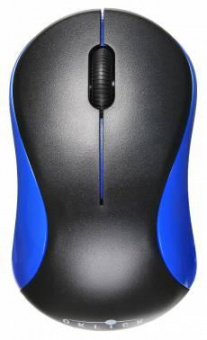 Мышь Оклик 605SW черный/синий оптическая (1200dpi) беспроводная USB для ноутбука (3but) от магазина РЭССИ