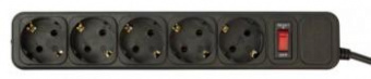 Сетевой фильтр PC Pet AP01006-3-B 3м (5 розеток) черный (пакет ПЭ) от магазина РЭССИ