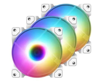 Вентилятор ID-Cooling TF-12025-TRIO ARGB 120x120x25mm белый 4-pin 14-31dB 150gr Ret от магазина РЭССИ