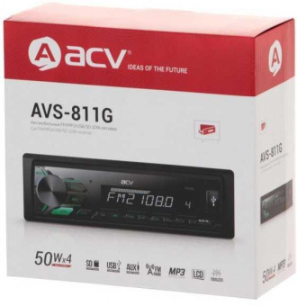Автомагнитола ACV AVS-811G 1DIN 4x50Вт от магазина РЭССИ