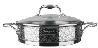 Сотейник Rondell Vintage RDA-353 d=26см (с крышкой) серебристый (RDS-353) от магазина РЭССИ