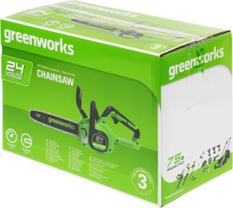 Цепная пила Greenworks GD24CS30K2 аккум. дл.шины:12" (30cm) 1аккум. 2Ач ЗУ (2007007UA) от магазина РЭССИ