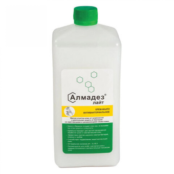 Антибактериальное мыло-крем АЛМАДЕЗ Лайт 1 л крышка МАЛ-03 от магазина РЭССИ