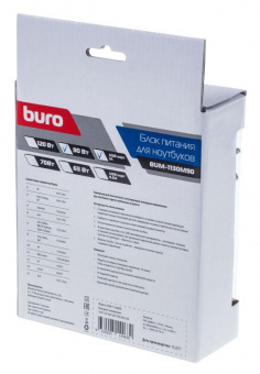 Блок питания Buro BUM-1130M90 ручной 90W 12V-20V 11-connectors 3.75A 1xUSB 1A от бытовой электросети LED индикатор от магазина РЭССИ