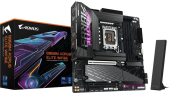 Материнская плата Gigabyte B860M A ELITE WIFI6E Soc-1851 Intel B860 4xDDR5 mATX AC`97 8ch(7.1) 2.5Gg RAID+HDMI+DP от магазина РЭССИ
