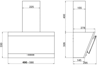 Вытяжка каминная Elikor Титан 50П-430-К3Д черный управление: кнопочное (1 мотор) от магазина РЭССИ