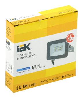 Прожектор уличный IEK СДО светодиодный 10Вт корп.алюм.серый (LPDO701-10-K03) от магазина РЭССИ