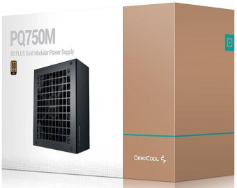 Блок питания Deepcool ATX 750W PQ750M 80+ gold (20+4pin) APFC 120mm fan 4xSATA RTL от магазина РЭССИ