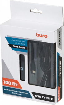 Блок питания Buro BUM-С-100 автоматический 100W 5V-20V 5A 1xUSB 2.4A от бытовой электросети LED индикатор от магазина РЭССИ