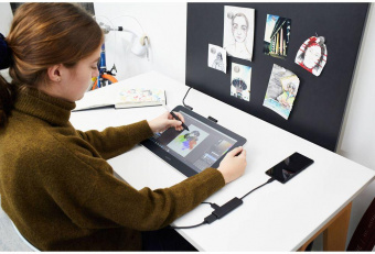 Графический планшет Wacom One DTC133W0B LED USB Type-C белый от магазина РЭССИ