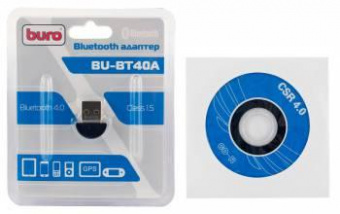 Адаптер USB Buro BU-BT40A Bluetooth 4.0+EDR class 1.5 20м черный от магазина РЭССИ