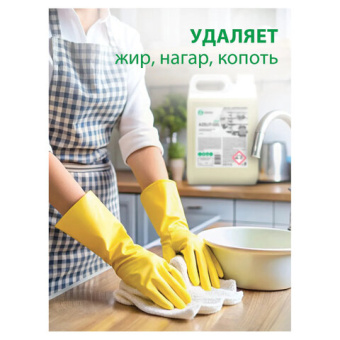 Средство для удаления жира нагара и копоти на кухне Grass Azelit Азелит антижир гелевая формула 5 л 125239 от магазина РЭССИ