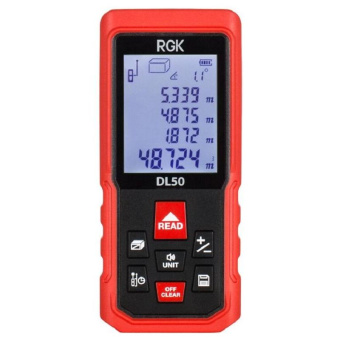 Лазерный дальномер с угломером RGK DL50 С ПОВЕРКОЙ 755696 от магазина РЭССИ