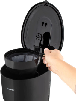 Кофеварка капельная Vitek VT-1528 750Вт черный от магазина РЭССИ