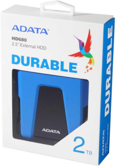 Жесткий диск A-Data USB 3.0 2Tb AHD680-2TU31-CBL HD680 DashDrive Durable 2.5" синий от магазина РЭССИ