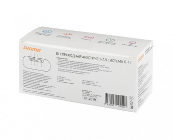 Колонка порт. Digma S-15 черный 10W 1.0 BT/USB 1200mAh от магазина РЭССИ