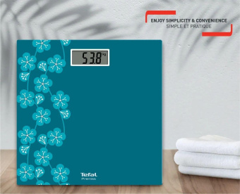 Весы напольные электронные Tefal PP1433V0 макс.150кг голубой от магазина РЭССИ