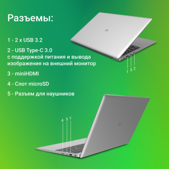 Ноутбук Digma EVE P5416 Pentium Silver N5030 4Gb SSD128Gb Intel UHD Graphics 605 15.6" IPS FHD (1920x1080) Windows 11 Professional silver WiFi BT Cam 5000mAh (DN15N5-4BXW01) от магазина РЭССИ