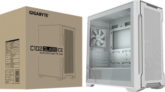 Корпус Gigabyte C102W GB-C102GI белый без БП ATX 7x120mm 4x140mm 2xUSB3.0 audio bott PSU от магазина РЭССИ