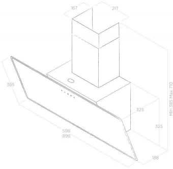 Вытяжка каминная Elica Shire BK/A/90 NO PLUG черный управление: сенсорное (1 мотор) от магазина РЭССИ
