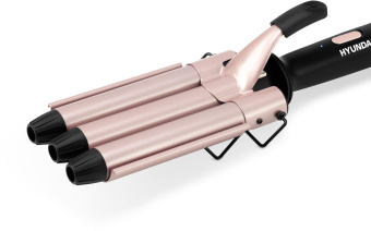 Щипцы Hyundai H-HS1477 130Вт макс.темп.:200С покрытие:керамико-турмалиновое черный от магазина РЭССИ