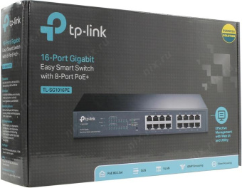 Коммутатор TP-Link TL-SG1016PE 16G 8PoE+ 110W управляемый от магазина РЭССИ